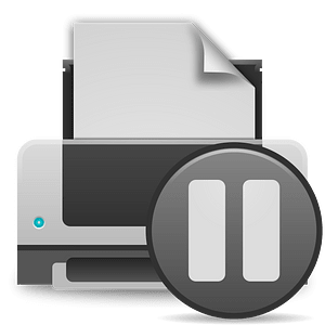 Matt Icons Printer Paused