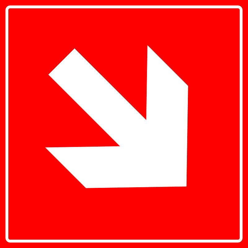 Arrow right and down