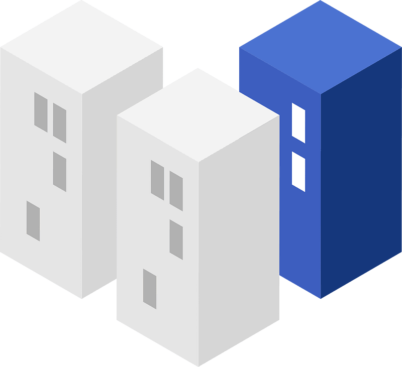 white apartment buildings