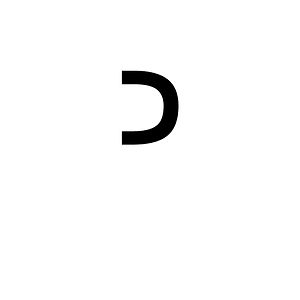 Canadian Syllabics Final Right Half Ring