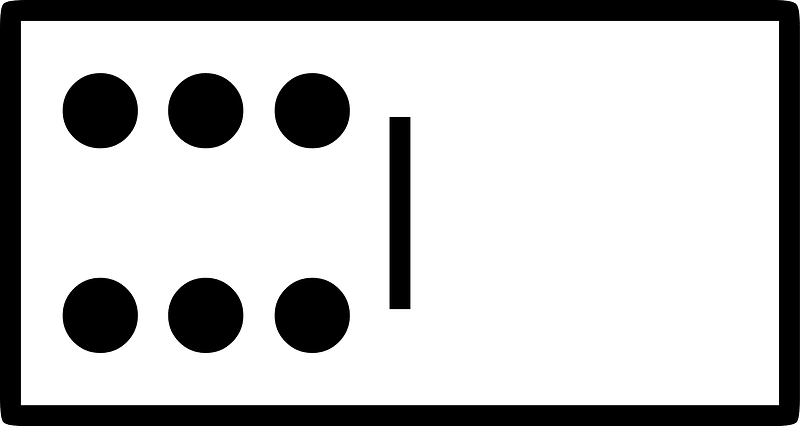 Domino Tile Horizontal 06 00
