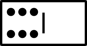 Domino Tile Horizontal 06 00