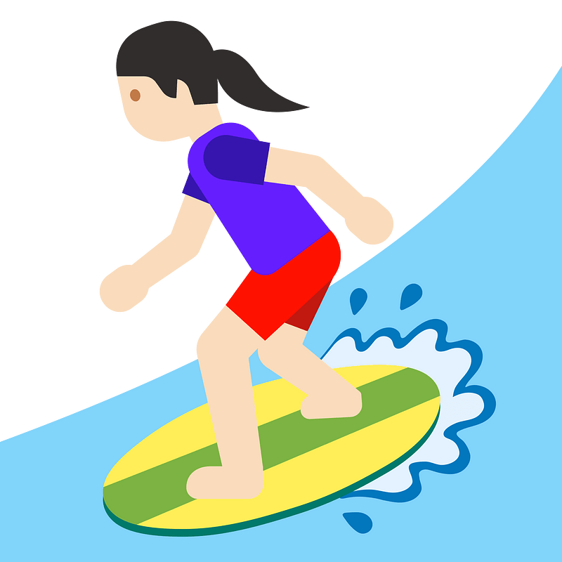 Emoji U1f3c4 1F3fb 200D 2640
