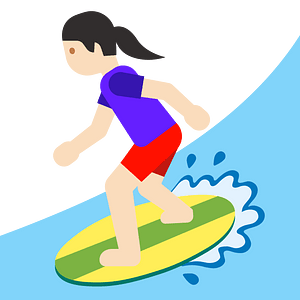 Emoji U1f3c4 1F3fb 200D 2640