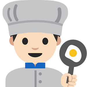 Emoji U1f468 1F3fb 200D 1F373