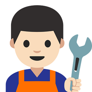 Emoji U1f468 1F3fb 200D 1F527