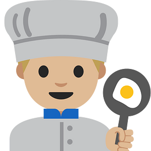Emoji U1f468 1F3fc 200D 1F373