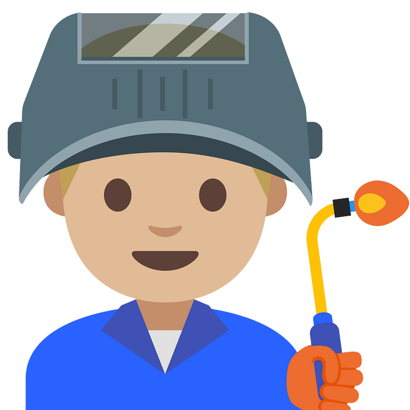 Emoji U1f468 1F3fc 200D 1F3ed