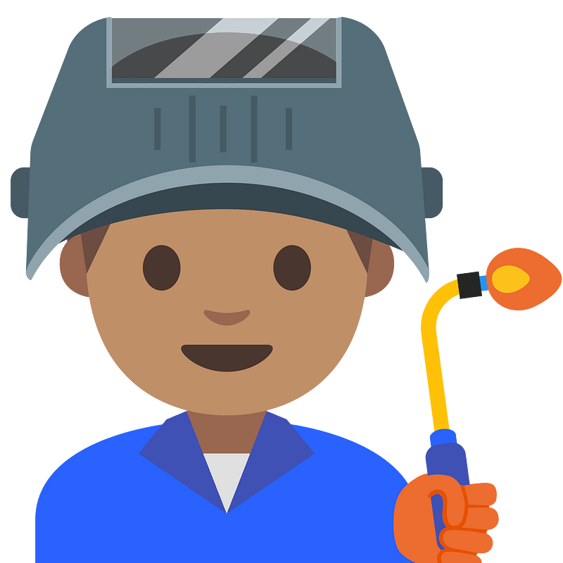 Emoji U1f468 1F3fd 200D 1F3ed