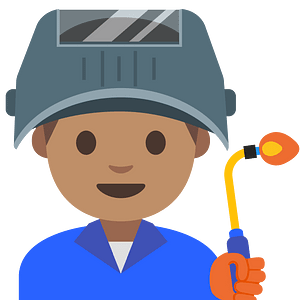 Emoji U1f468 1F3fd 200D 1F3ed