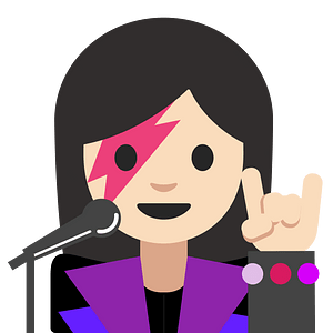 Emoji U1f469 1F3fb 200D 1F3a4