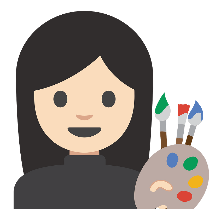Emoji U1f469 1F3fb 200D 1F3a8