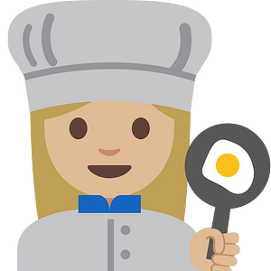 Emoji U1f469 1F3fc 200D 1F373
