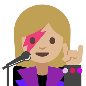 Emoji U1f469 1F3fc 200D 1F3a4