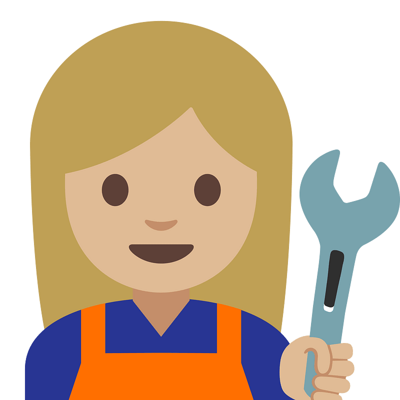 Emoji U1f469 1F3fc 200D 1F527