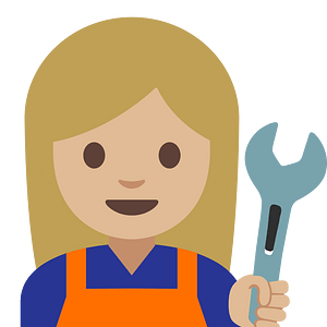 Emoji U1f469 1F3fc 200D 1F527