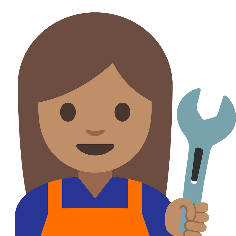 Emoji U1f469 1F3fd 200D 1F527