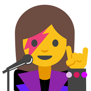 Emoji U1f469 200D 1F3a4