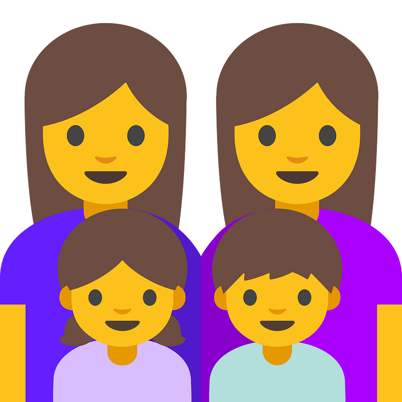 Emoji U1f469 200D 1F469 200D 1F467 200D 1F466
