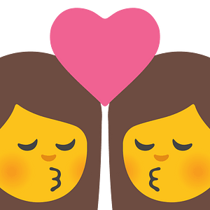 Emoji U1f469 200D 2764 Fe0f 200D 1F48b 200D 1F469
