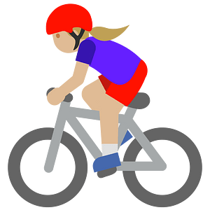 Emoji U1f6b4 1F3fc 200D 2640