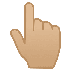 Noto Emoji Oreo 1F446 1F3fc