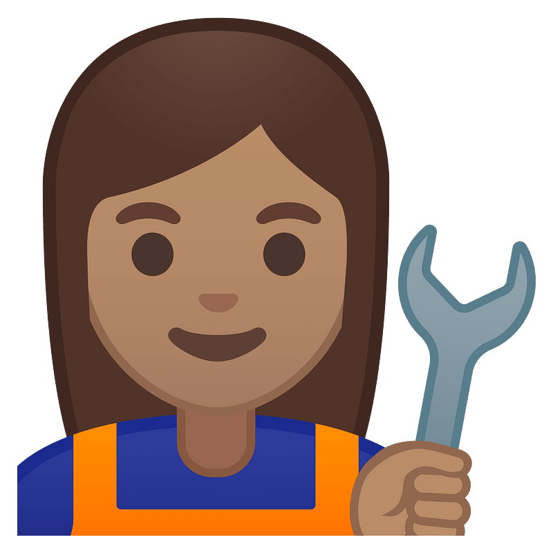 Noto Emoji Oreo 1F469 1F3fd 200D 1F527