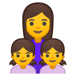 Noto Emoji Oreo 1F469 200D 1F467 200D 1F467