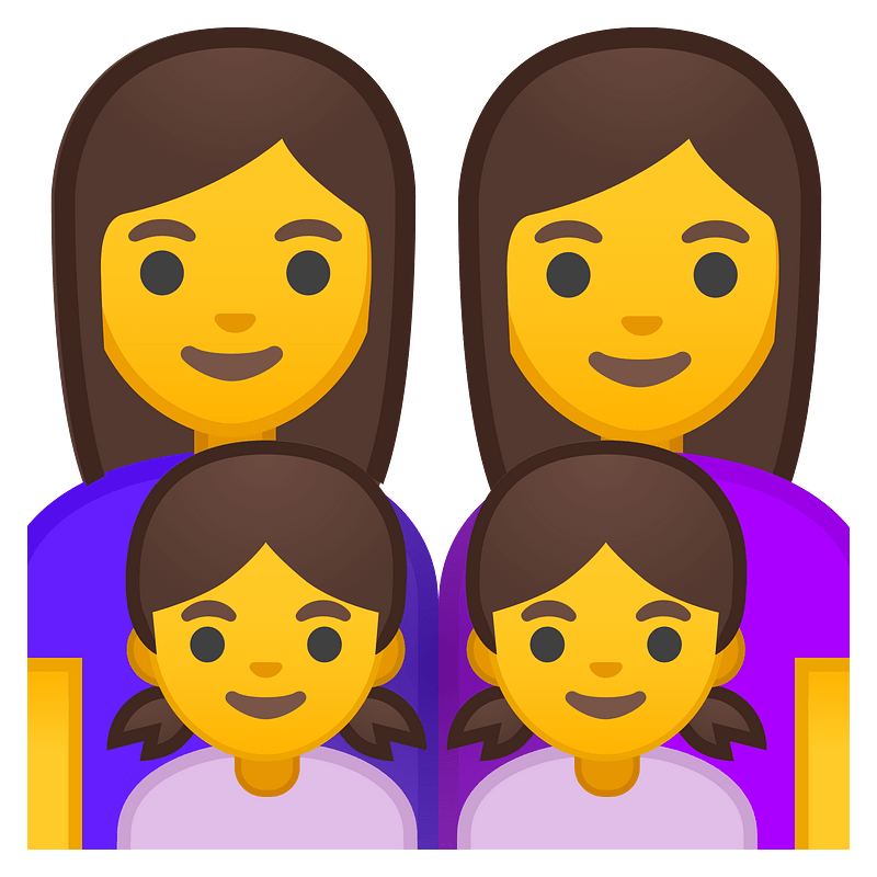 Noto Emoji Oreo 1F469 200D 1F469 200D 1F467 200D 1F467