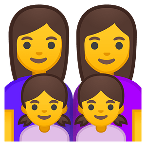 Noto Emoji Oreo 1F469 200D 1F469 200D 1F467 200D 1F467