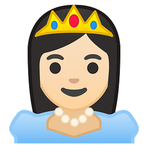 Noto Emoji Oreo 1F478 1F3fb