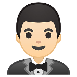 Noto Emoji Oreo 1F935 1F3fb