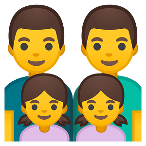 Noto Emoji Pie 1F468 200D 1F468 200D 1F467 200D 1F467