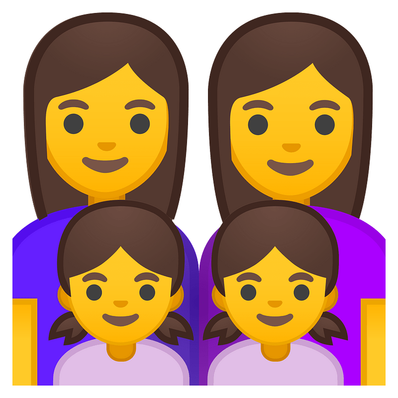 Noto Emoji Pie 1F469 200D 1F469 200D 1F467 200D 1F467