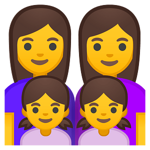 Noto Emoji Pie 1F469 200D 1F469 200D 1F467 200D 1F467
