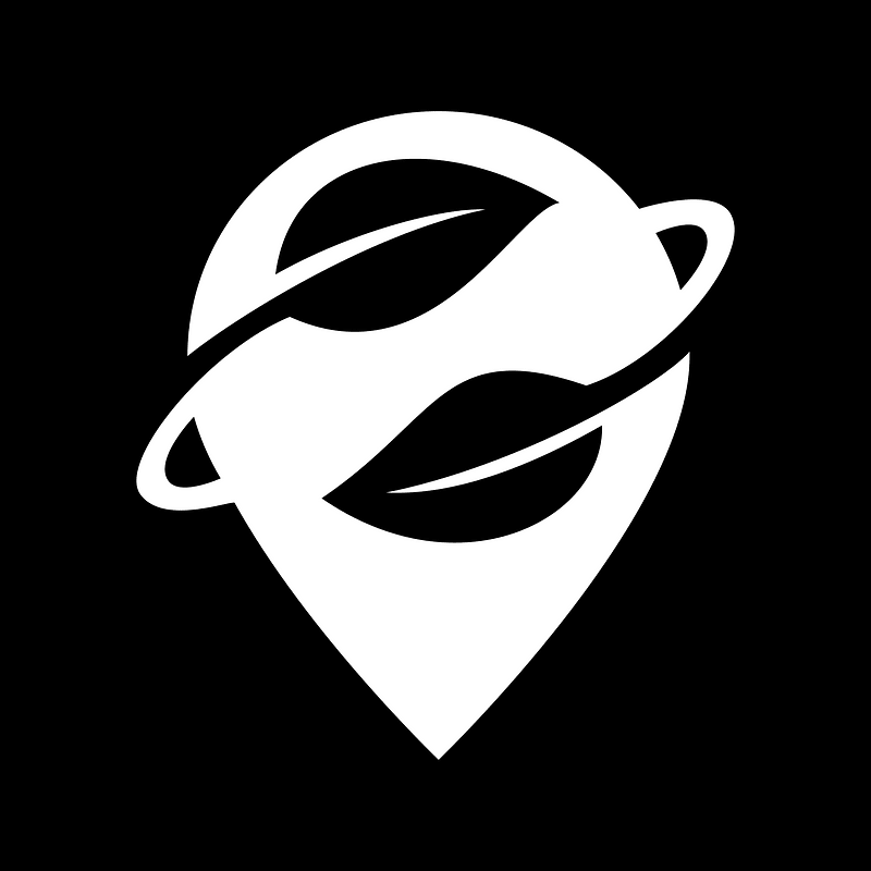 Organic Maps Logo White On Black