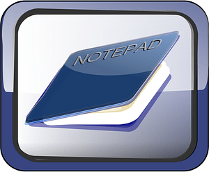 Blue frame with notepad