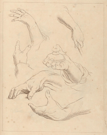 Sketches of Hands, Hamlet Winstanley, between 1715 and 1720