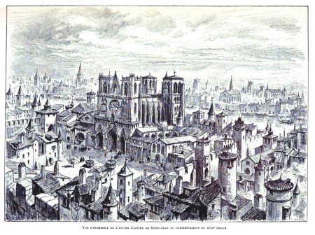 Overview of the old cloister of St. John at the beginning of the 17th century, 1901