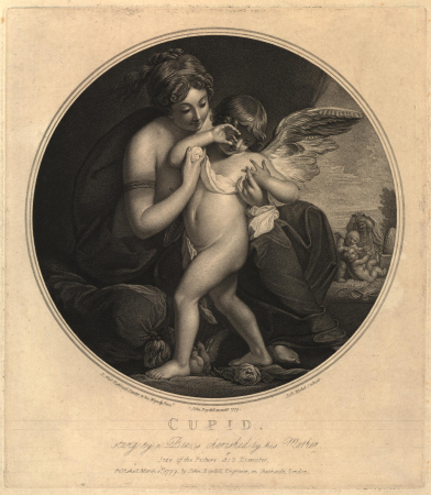 Cupid standing whole-length in a circle, Benjamin West, 1779