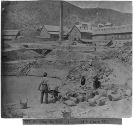 Sacking the Tailings-Gould & Curry Mill LCCN2002723877, 1866