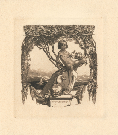Franz von Bayros Ex libris H R Rosen 01, Franz von Bayros, by 1924