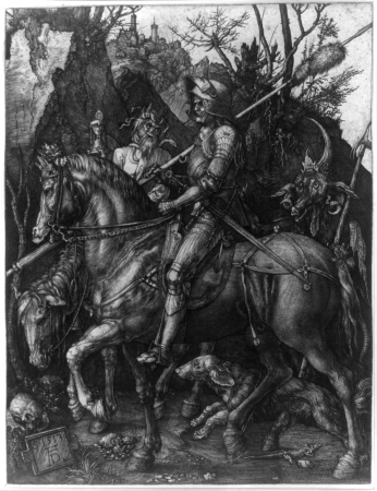 The knight, Death, and the Devil) - AD (monogram) LCCN2007677549, Albrecht Dürer, 1513