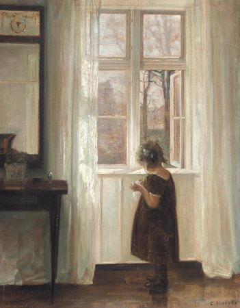 Inga by the Window., Carl Holsøe, between 1881 and 1911