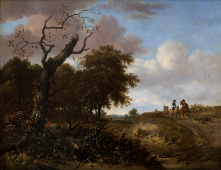 Hunting party in the dunes, Jan Wijnants, circa 1670