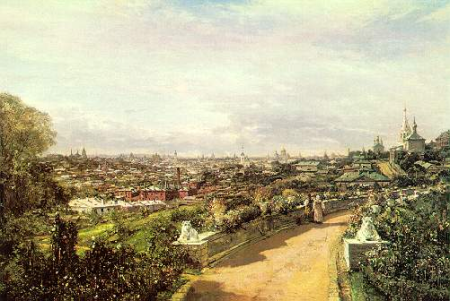 View of Moscow from the house of G.I. Hludov., Alexey Bogolyubov, 1878