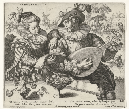 The four temperaments, Sangvinevs, Pieter de Jode I, between 1590 and 1632