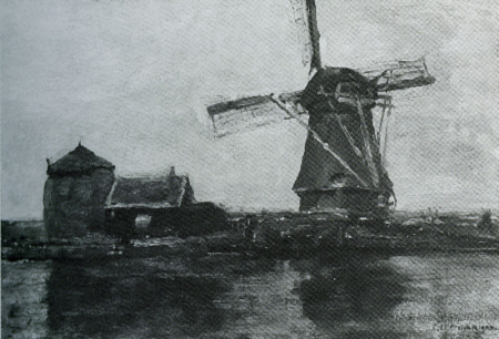 Windmill with Summerhouse II, Piet Mondrian, circa 1906