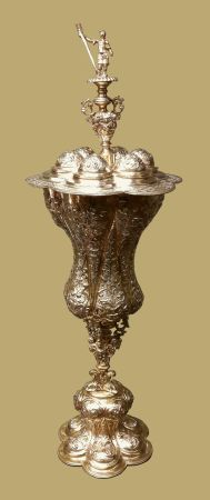 Mannerist cup with a knight., David Lauer, circa 1600