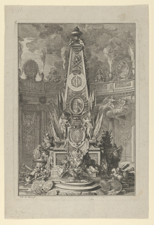 Funeral monument to Charles V, Duke of Lorraine, frontispiece to 'Les Actions glorieuses de S.A.S. Charles Duc de Lorraine', Sébastien Leclerc, 1703–04